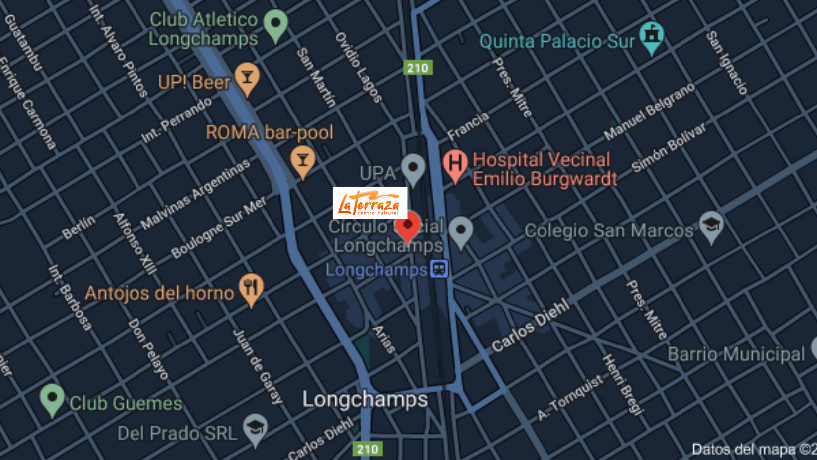 Mapa como llegar a CC La Terraza